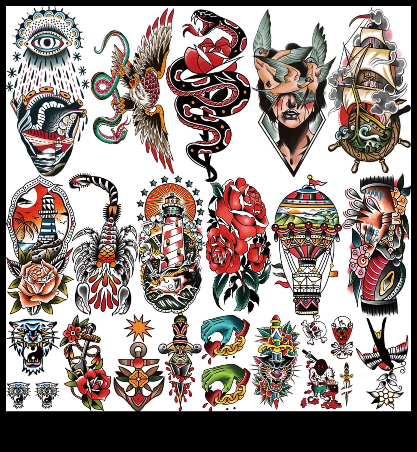 إتقان خمر: العالم داهية من أنماط الوشم التقليدية الكلاسيكية