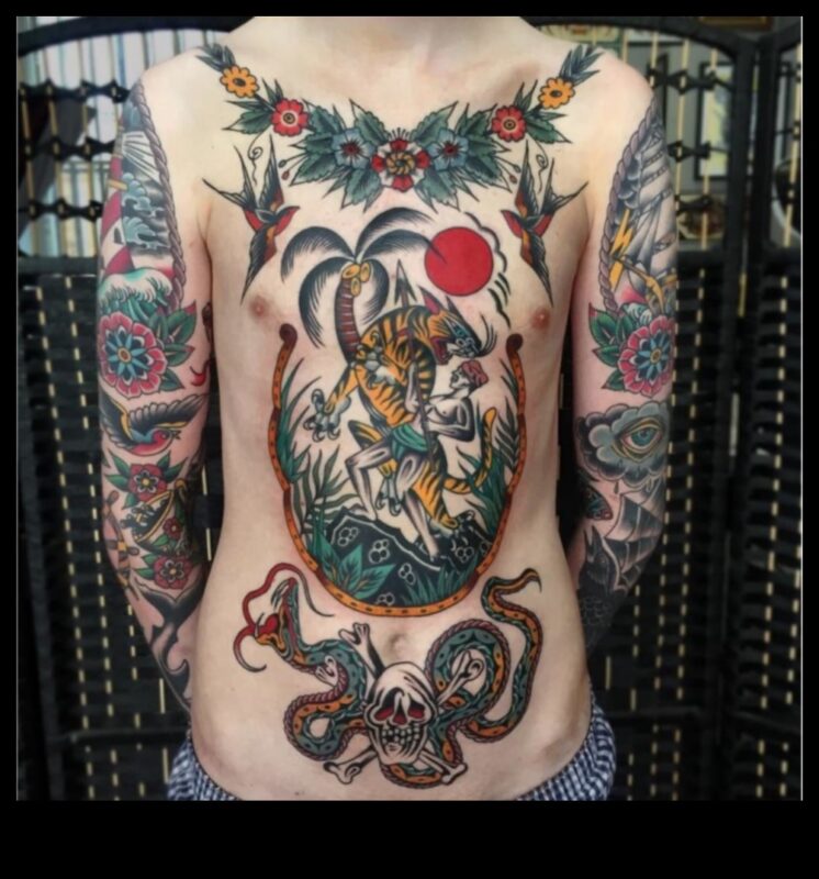 الكلاسيكيات الخالدة: الجمال الذي تم اختباره عبر الزمن في أنماط الوشم التقليدية