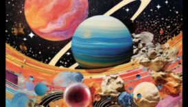 الكولاج السماوي: احتفال بعيد الميلاد مليء بالنجوم بعجائب الكون 1 الكولاج السماوي: التعبيرات الفنية للعجائب النجمية في المجرات